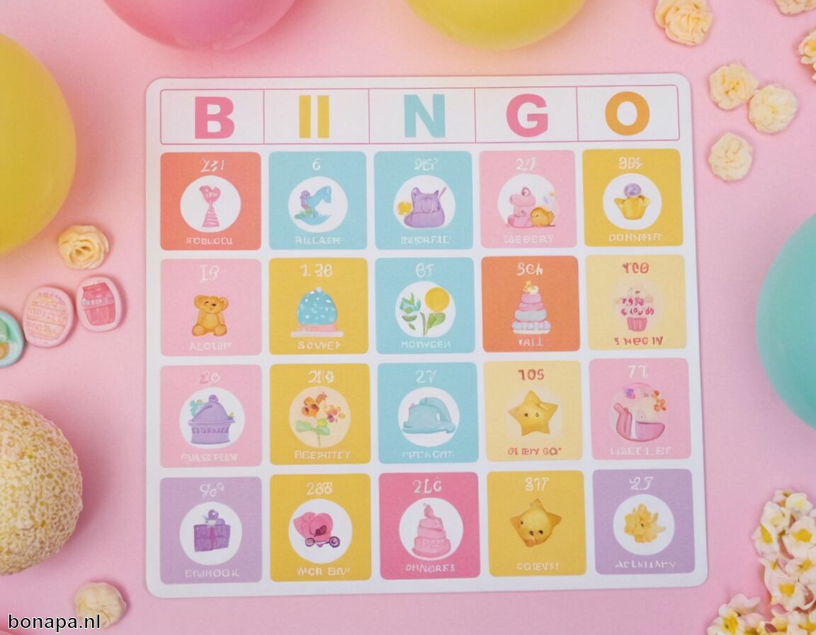 2. Babybingo met babythema - Babyshowerspelletjes: De 11 leukste spellen voor op je babyshower